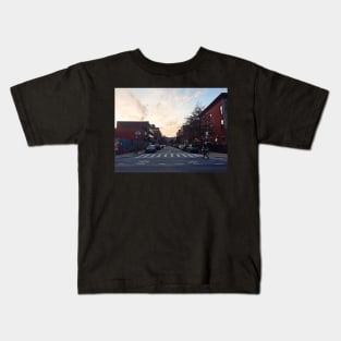 Brooklyn Sky Sunset Street Aesthetic Kids T-Shirt